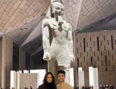 مينا مسعود بصحبة زوجته بالمتحف الكبير: تظل مصر رمزا لعظمة البشرية