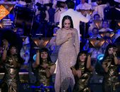 شيريهان تزين احتفالية المتحف المصرى الكبير وسط فريق الأوركسترا والعارضين