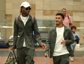 لاعبو الزمالك فى مطار القاهرة استعدادا للسفر إلى الإمارات للمشاركة فى السوبر