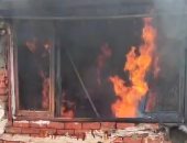 إخماد حريق في مخزن دراجات نارية على طريق المحلة- المنصورة في الغربية