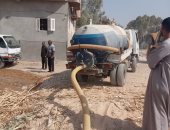 تسرب بخط صرف صحى بقرية بيت داود بسوهاج