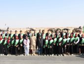 طلاب جامعة القاهرة يشاركون فعاليات اصطفاف القوات المسلحة وتفتيش الحرب