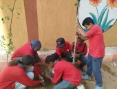 زراعة الأشجار داخل المدارس بأسوان ضمن المبادرة الرئاسية