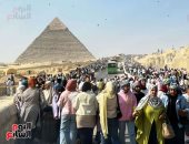 ارتفاع قياسي فى أعداد زوار الأهرامات والمتحف المصرى الكبير.. فيديو