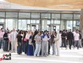 المتحف المصرى الكبير كامل العدد.. توافد زوار العالم لمشاهدة صناع التاريخ