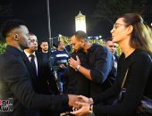 هنادي مهنا وأحمد خالد صالح ينفيان شائعة انفصالهما بحضور عزاء والد محمد رمضان.. صور 