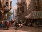 لوحات الأجانب عن مصر.. شارع سوق السلاح بالقاهرة عمل فنى من 1878