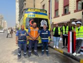 الإسعاف فى الميدان.. سيارات مجهزة أمام لجان الجيزة لخدمة الناخبين.. صور
