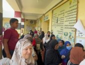 فرحة كبار السن أثناء الإدلاء بأصواتهم فى انتخابات مجلس النواب بأبوسمبل