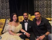 أحمد السعدنى من زفاف مى عز الدين: سمعونا زغروطة.. صورة