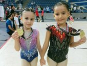 ليان محمود وفريدة عماد ومريم شكرى يحصدن الذهب فى كأس مصر للجمباز