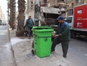 صناديق قمامة جديدة بشارع فيصل.. وهيئة النظافة: مستمرون فى تحسين الخدمة