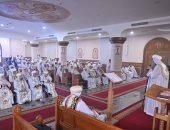 الكنيسة تقيم قداس العيد الـ 13 لتجليس البابا في كنيسة قانون الإيمان