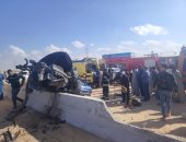 مصرع شخص وإصابة 9 آخرين فى حادث انقلاب سيارة سوزوكى بنصر النوبة