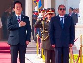 جلسة مباحثات مشتركة بين الرئيس السيسى ونظيره الكورى الجنوبى بقصر الاتحادية