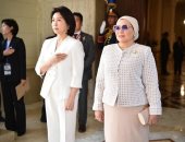 السيدة انتصار السيسي ترحب بقرينة رئيس كوريا: أهلا بكم فى مصر