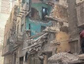 انهيار جزئى لعقار ثان بجوار المنزل المنهار في اللبان