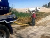 رئاسة مركز الفرافرة: رفع تراكمات مياه الصرف بالقرى وصيانة خط مياه قرية عمر بن الخطاب