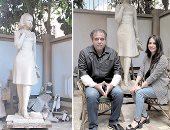 بعد فوزه بجائزة قابوس.. عصام درويش لـ«اليوم السابع» من داخل مرسمه: سنوات الجهد لم تذهب هباء.. الفنان العالمى: فوزى بالجائزة مسئولية كبيرة.. «قناع توت عنخ آمون» يعلمنى كلما عدت إليه