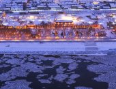 موسم الشتاء يفرض سيطرته على جميع أنحاء الصين