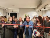 افتتاح معرض وجوه مألوفة لشيماء رحيم بحضور محيى إسماعيل وسعيد توفيق