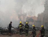 بيان رسمى.. استوديو مصر آمن وسليم والحريق اقتصر على ديكور خشبى دون خسائر.. صور 