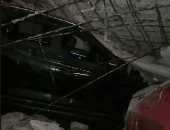 تحطم سيارة شيماء سعيد أرملة إسماعيل الليثى بعد انهيار سقف الجراج.. فيديو
