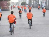 نائب محافظ دمياط تطلق إشارة انطلاق رالي الدراجات من اللسان دعمًا لحملة 16 يوما