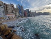 رياح سرعتها 60 كم فى الساعة.. نوة الفيضة الصغرى تضرب الإسكندرية 