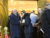 أحمد رزق وباسم سمرة ونهال عنبر في عزاء إيمان إمام شقيقة الزعيم أرملة مصطفى متولى