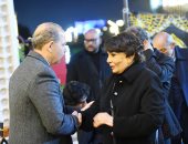 فردوس عبد الحميد وكريم محمود عبد العزيز وحسن الرداد فى عزاء أرمله مصطفى متولى.. صور 