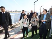 وزيرة التخطيط ووزيرة التنمية المحلية ومحافظ سوهاج يتفقدون ممشى كورنيش النيل