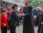 بطريرك القدس يترأس قداس احتفالات استعدادا لعيد الميلاد فى غزة