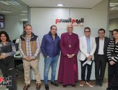 رئيس الكنيسة الأسقفية يشيد بتميز "اليوم السابع" خلال زيارته لصالة التحرير