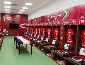 شاهد غرفة ملابس منتخب الفراعنة قبل مباراة زيمبابوى بأمم أفريقيا