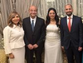 آخر ظهور لـ عمرو أديب ولميس الحديدى فى خطوبة ابنهما نور قبل الطلاق.. صور