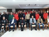 وزير الرياضة يلتقى منتخب مصر لكرة اليد قبل المشاركة فى بطولة إسبانيا الدولية