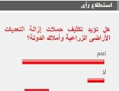 83% من القراء يؤيدون تكثيف حملات إزالة التعديات على الأراضى الزراعية وأملاك الدولة