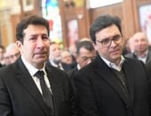 إلهام شاهين ولطيفة ووفاء عامر وماجد الكدوانى فى عزاء والدة هاني رمزى