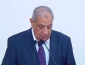 إبراهيم محلب يلقى كلمة خلال افتتاح المستشفى الجامعى بجامعة الجيزة الجديدة