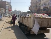 رفع 20 طن من القمامة والمخلفات الصلبة والأتربة بمنطقة حى غرب سوهاج