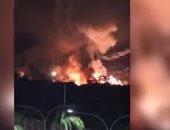 حريق هائل وانفجارات فى مطار هيجيروتى بفنزويلا