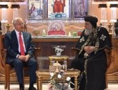 المستشار الدكتور حنفى جبالى يزور الكاتدرائية المرقسية للتهنئة بعيد الميلاد