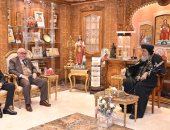 البابا تواضروس الثانى يستقبل رئيس هيئة قضايا الدولة للتهنئة بعيد الميلاد