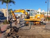 بدء العمل في توصيل المرافق لاستاد النادي المصري الجديد.. صور