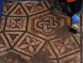 اكتشاف نقش عقدة سليمان بغرفة فسيفساء من العصر الرومانى فى تركيا