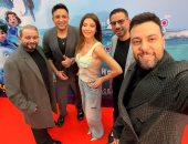 نانسى عجرم وأحمد عادل وتامر حسين ومدين يحضرون العرض الخاص لفيلم بطل الدلافين بدبى