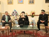 محافظ الجيزة يزور مقر مطرانية شمال الجيزة للتهنئة بعيد الميلاد المجيد