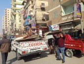 ضبط ومصادرة 177 حالة إشغال متنوعة من الطريق العام بسوهاج