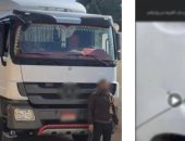 ضبط قائد سيارة نقل تسبب فى تلفيات بسيارة مواطنة بالشرقية